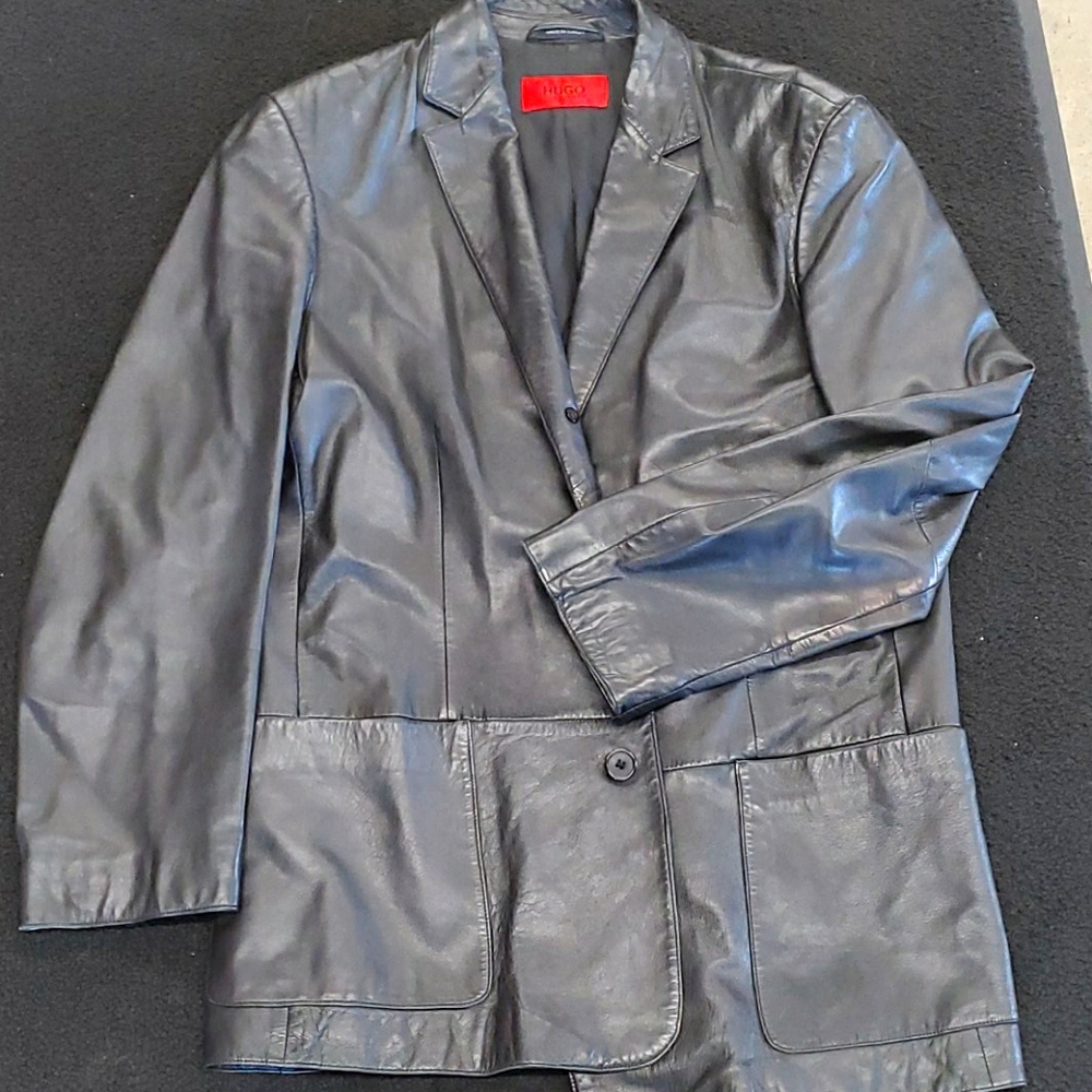 Hugo Boss Leather Coat